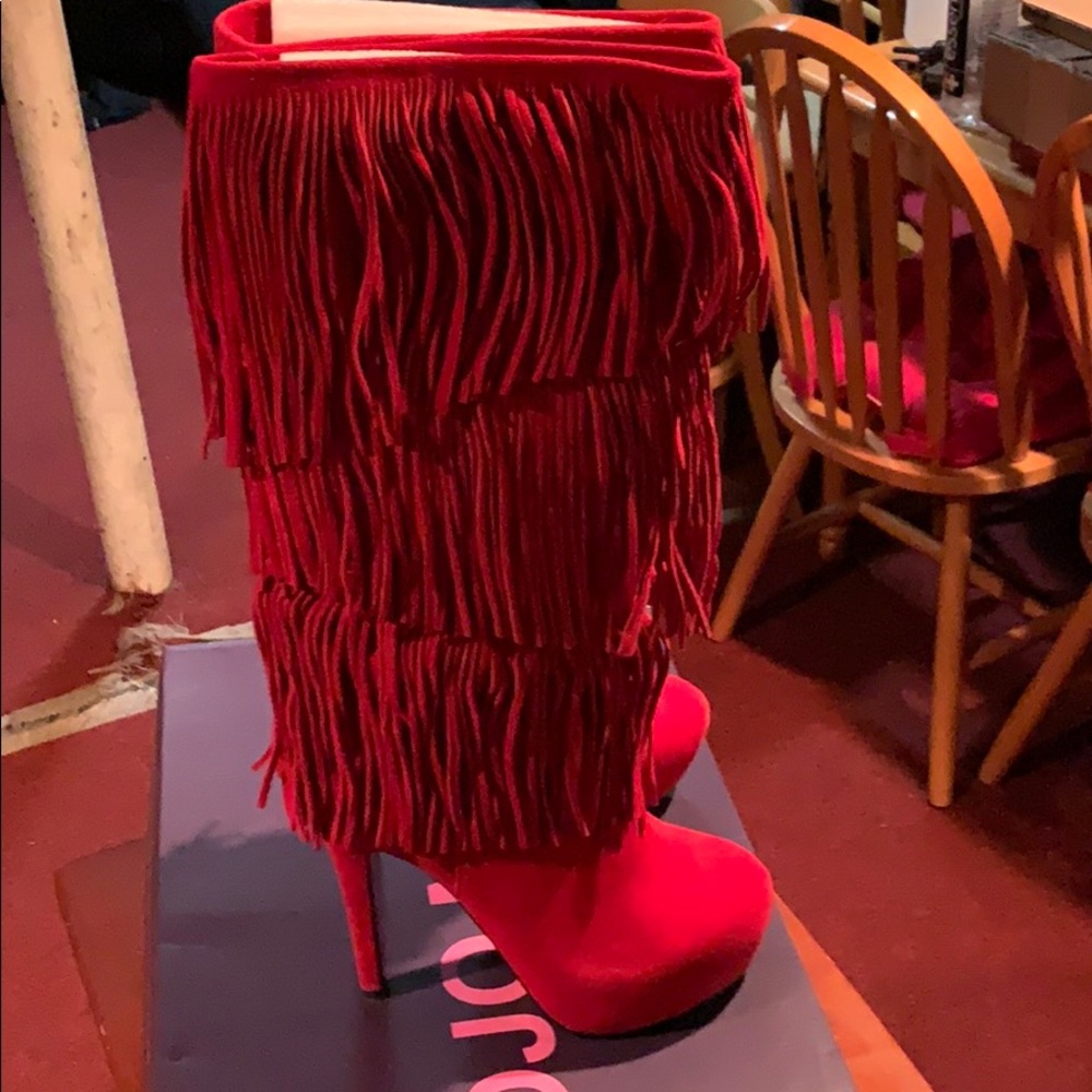 Suede high boots